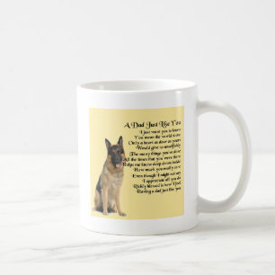 Vater-Gedicht - Schäferhund-Hund Kaffeetasse