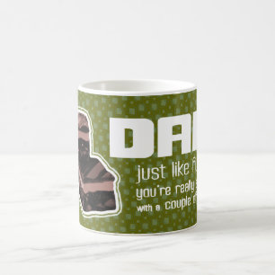 Vater "genau wie Fudge" lustige Army Green Tasse