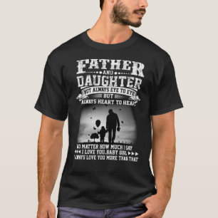 Vater-Geschenk Herz für Vater und Tochter T-Shirt
