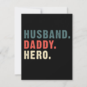 Vater-Geschenk Husband Daddy Hero Bestes Geschen Dankeskarte