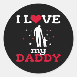 Vater-Geschenk/Liebe des Vati-Gift/I mein Runder Aufkleber