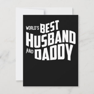 Vater-Geschenk Weltbeste Ehemännin und Papa Dankeskarte