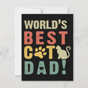 Vater-Geschenk  World's.Best.Katze. Vater! Dankeskarte