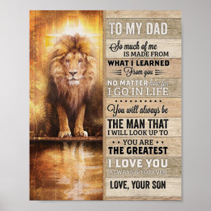 Vater Geschenke an meinen Vater ich Liebe dich so  Poster