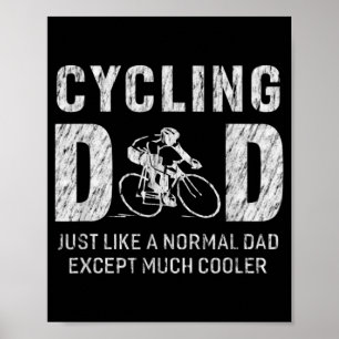 Vater-Geschenke für Vater Radfahren Coolen Vater Poster