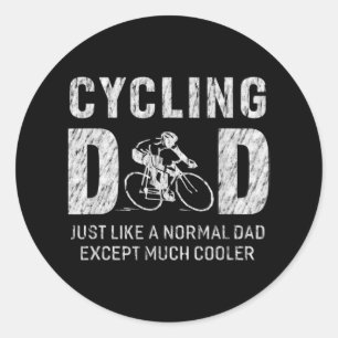 Vater-Geschenke für Vater Radfahren Coolen Vater Runder Aufkleber