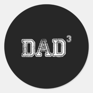 Vater Geschenke für Vater Vater von 3 Geschenktage Runder Aufkleber