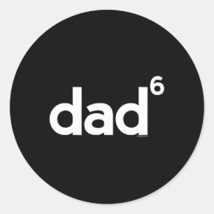Vater Geschenke für Vater Vater von 6 Sechs Gesche Runder Aufkleber