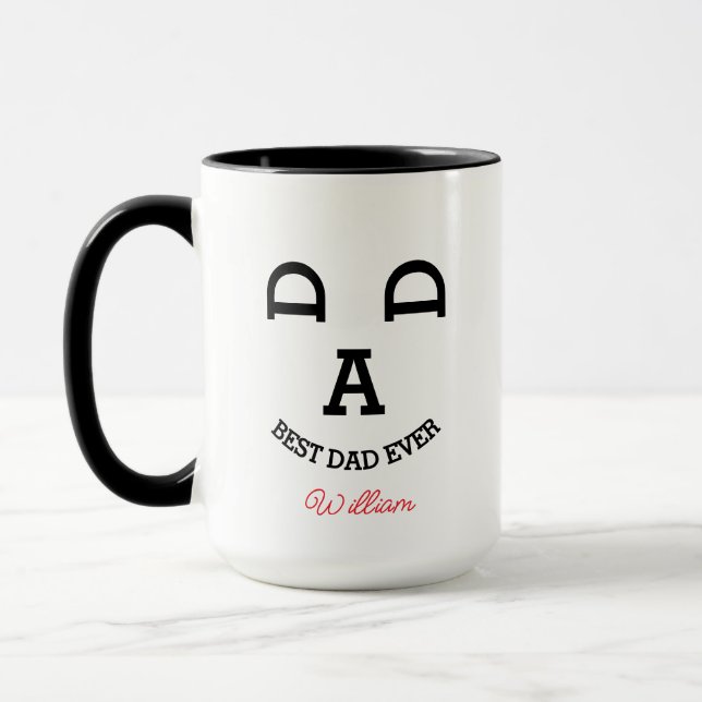 Vater-Gesicht-Kaffeetasse Tasse (Links)