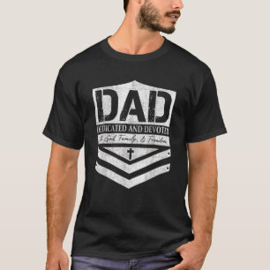 Vater gewidmet und gewidmet glücklichen Vatertag f T-Shirt