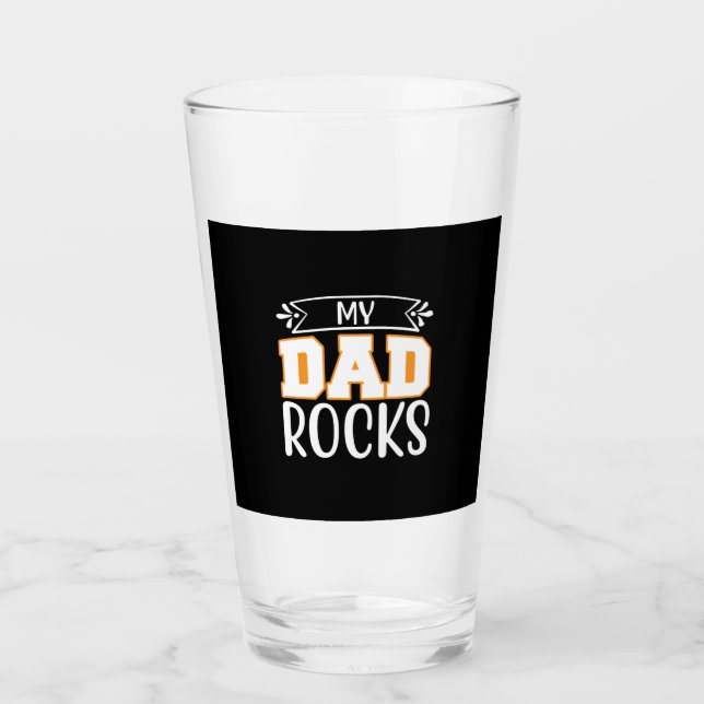 Vater gift meinem Vater Rocks Glas (Vorderseite)
