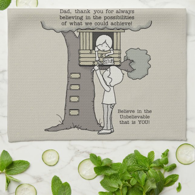 Vater glaubt an Möglichkeiten Küchentuch (Gefaltet)