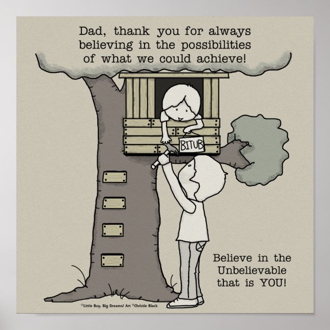 Vater glaubt an Möglichkeiten Poster (Vorne)