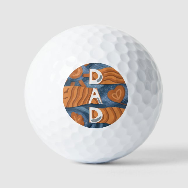 Vater - Glücklicher Tag des Vaters Golfball (Vorderseite)