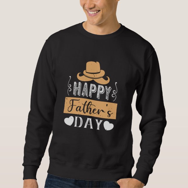 Vater - glücklicher Vater-Tag Sweatshirt (Vorderseite)