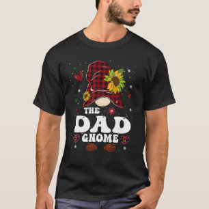 Vater Gnome Buffalo Kariert Matching Familie Weihn T-Shirt