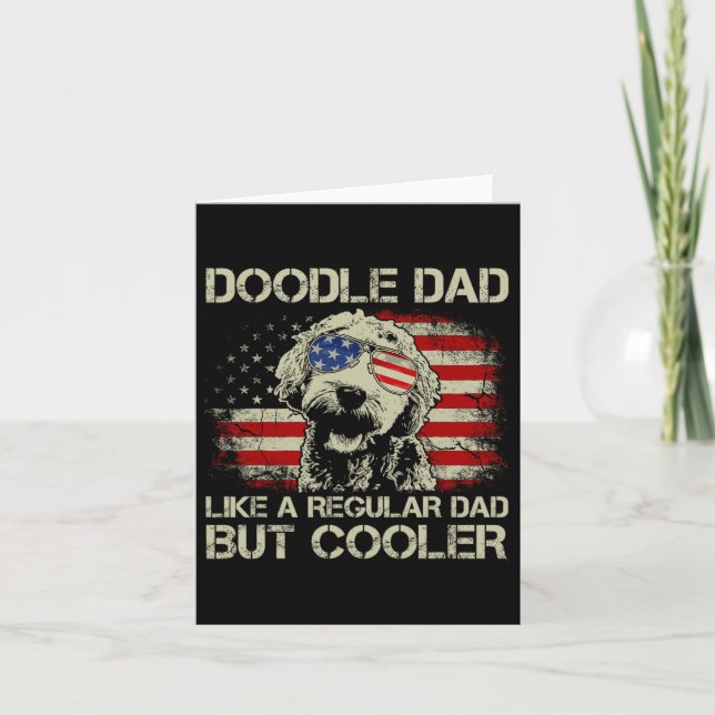 Vater Goldendoodle Regular Vater Aber Cooler Ameri Karte (Vorderseite)