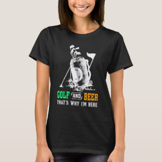 Vater Golf & Bierjoch Sonnentag trinken T-Shirt