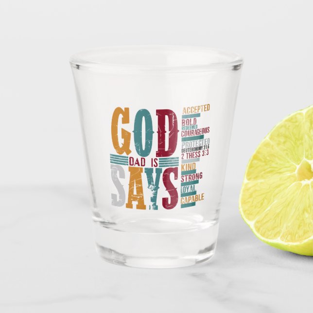 Väter Gott Vater sagt Schnapsglas (Vorderseite)