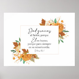 Vater gracias, Salmos 118 Póster Poster