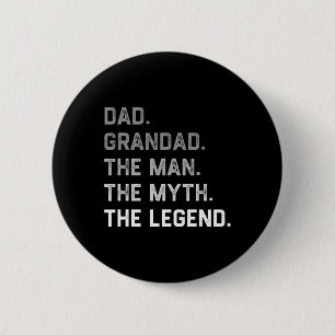Vater Grandad Der Mann der Mythos Legende Vatertag Button