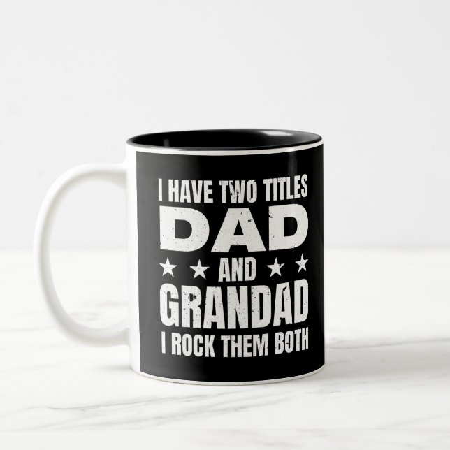 Vater Grandad Zweifarbige Tasse (Links)