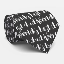 Vater Gray and White World's Best Vater Typografy Krawatte
