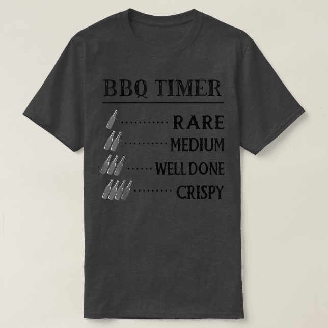 Vater GRILLEN Timer, Funny Beer Drink Rauch Fleisc T-Shirt (Design vorne)