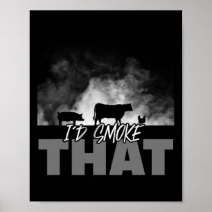 Vater Grillt Grillen Apparel - Ich würde das Kuhfl Poster
