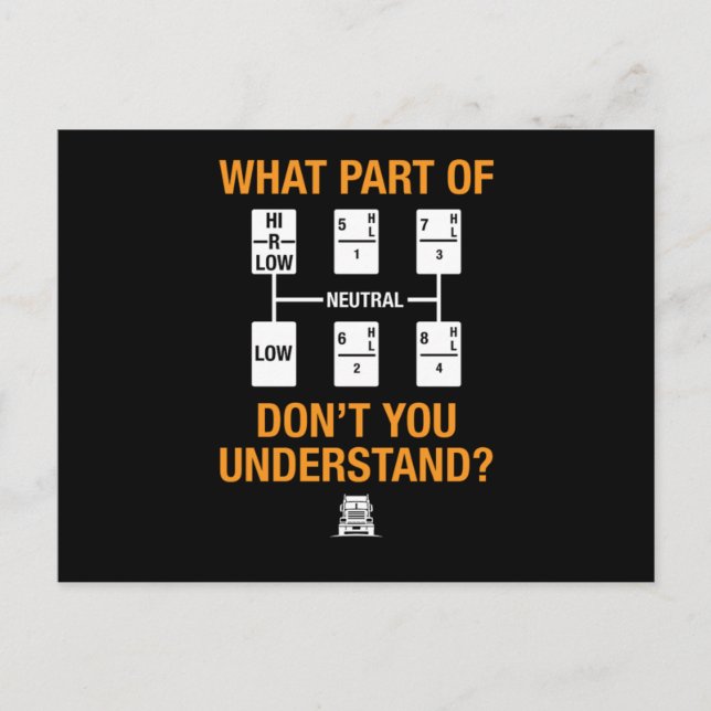 Vater Großvater LKW-Fahrer Lastkraftwagenumlenkget Postkarte (Vorderseite)