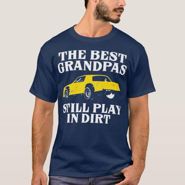 Väter Großvater Opa Racing Play Dirt Fan T-Shirt (Vorderseite)