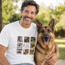 Vater GSD Hund Papa Fotocollage weiß T-Shirt