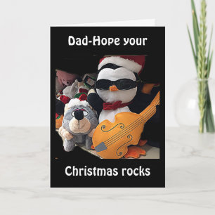 ***VATER****-H0PE Y0UR CHRITMAS "R0CKS"-YOU ROCK FEIERTAGSKARTE