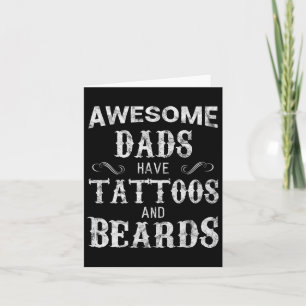 Vater haben Tattoos und Bärte T Shirt Vatertag Karte