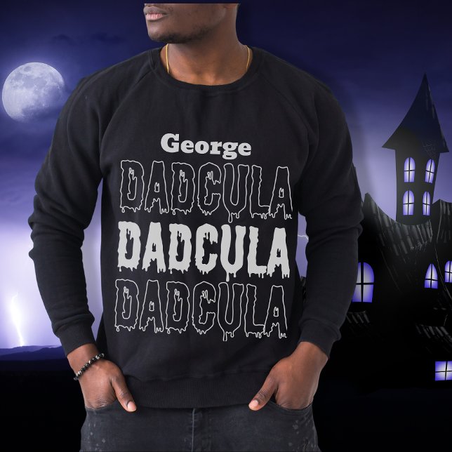 Vater Halloween Dadcula fallen unheimlich dunkel Sweatshirt (Dad Halloween Dadcula fall spooky dark Sweatshirt)