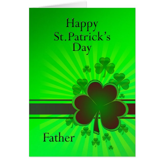 Vater, Happy St Patrick's Day Card (Vorne)