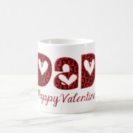 Vater Happy Valentine Niedliche Kupiden Typografie Tasse