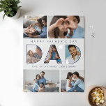 Vater Happy Vatertag FotoCollage Puzzle<br><div class="desc">Feiern Sie den Tag des Vaters mit unserem schönen personalisierten Foto-Puzzle. Das Design verfügt über ein mehrfaches Foto-Layout, um eigene Fotos hinzuzufügen. In der Mitte des Puzzles heißt es "Happy Vatertag Vater". Fügen Sie Ihre Fotos in das Wort "Papa". Machen Sie mit diesem lustigen Puzzle aus der Familie eine besondere...</div>
