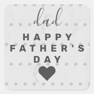 Vater Happy Vatertag ♥️ Quadratischer Aufkleber