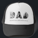 VATER Happy Vathers Day Foto Truckerkappe<br><div class="desc">Anpassen mit Text für jeden Anlass</div>