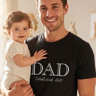 Vater hat fett gedruckten weißen Text schwarz etab T-Shirt