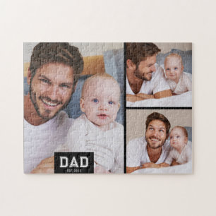 Vater hat modern 3 Foto eingerichtet Puzzle