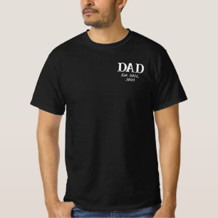 Vater hat modernes minimalistisches schwarzes T-Sh T-Shirt