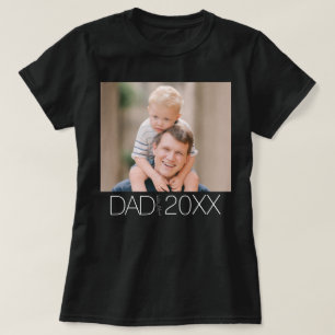 Vater hat modernes Skriptfoto eingerichtet T-Shirt