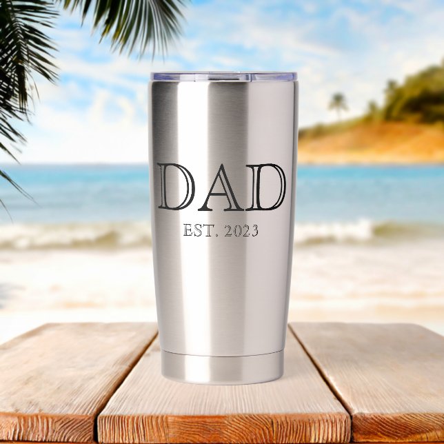 Vater hat Simple Modern Father gegründet Thermobecher (Strand (gedreht))