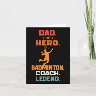 Vater Held Badminton Trainer Legende Badminton Spi Karte