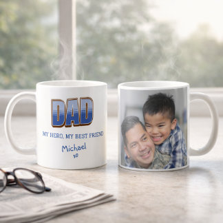 Vater Held Best Friend Foto-Tasse Kaffeetasse