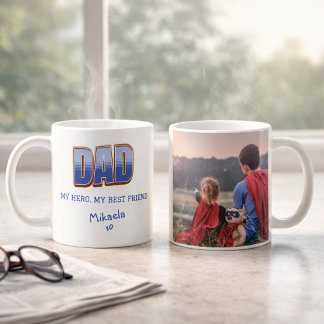 Vater Held Best Friend Foto-Tasse Kaffeetasse