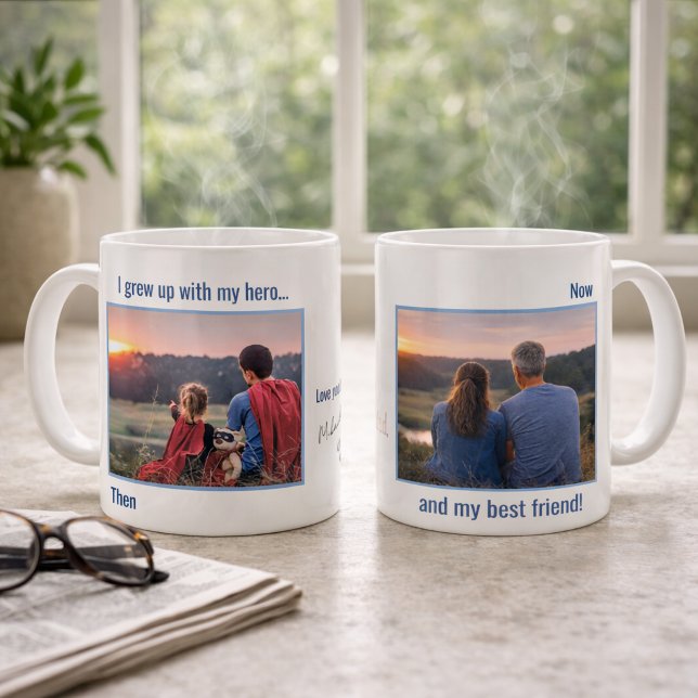 Vater Held Freund Personalisierter Foto-Becher Kaffeetasse (Von Creator hochgeladen)