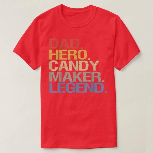 Vater-Held-Süßwarenmacher-Legende T-Shirt (Design vorne)